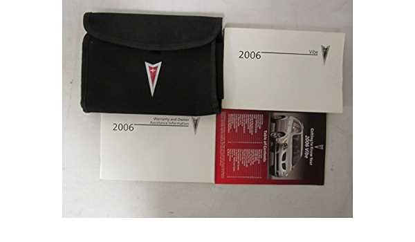 2006 pontiac vibe owners manual