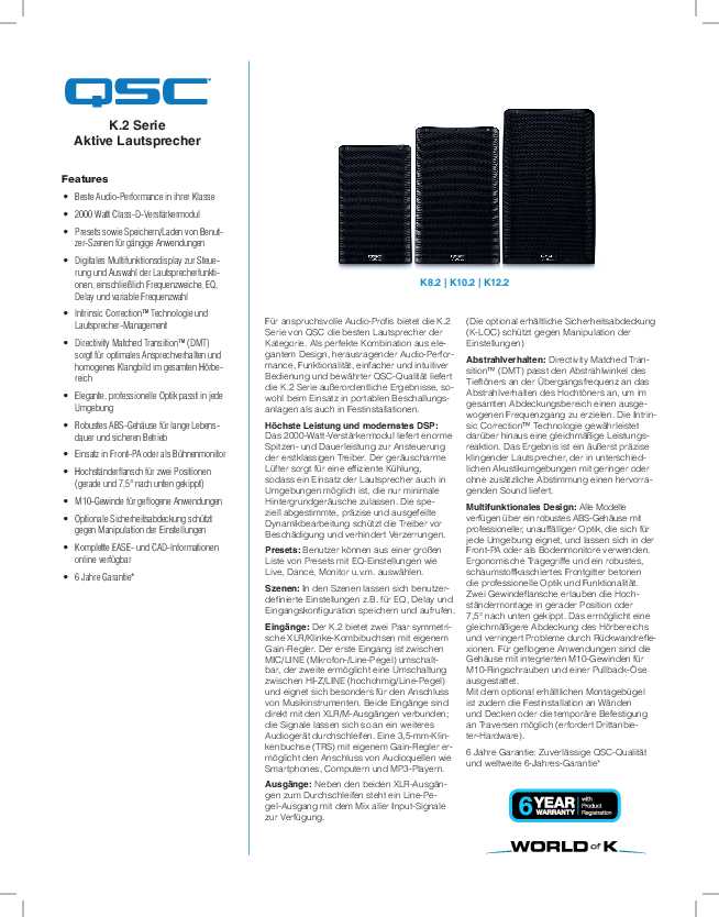 qsc k12 owners manual