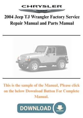 2004 jeep wrangler owners manual