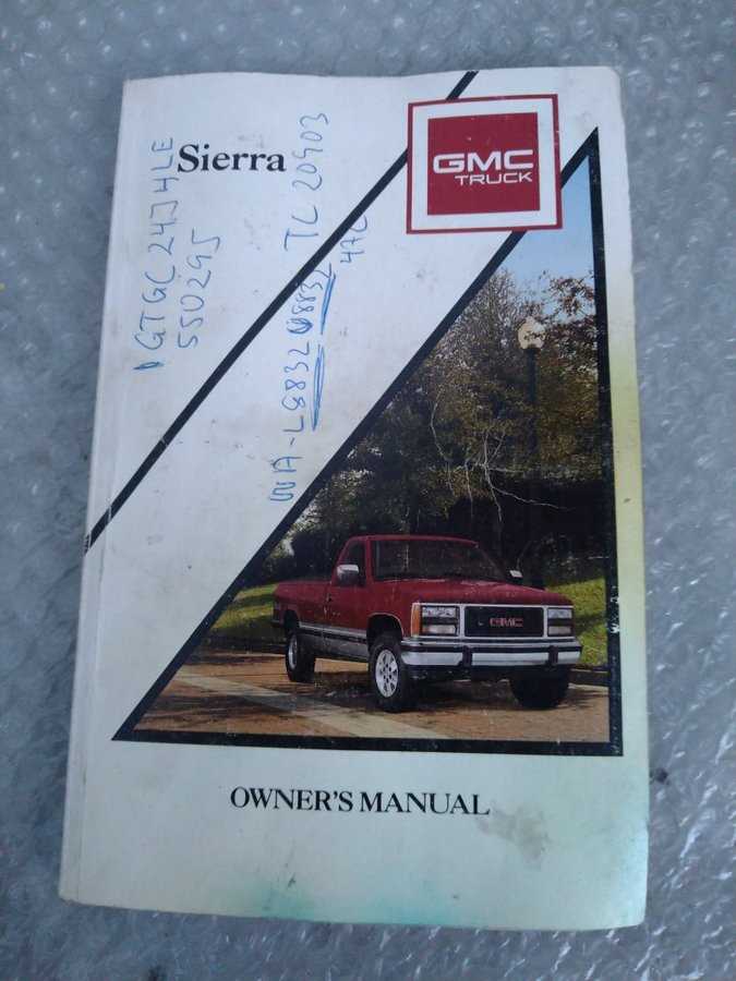 1991 gmc sierra owners manual