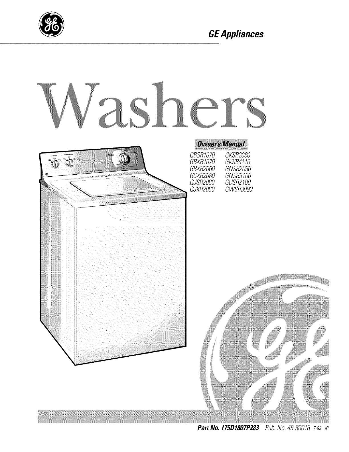 ge profile washer owners manual
