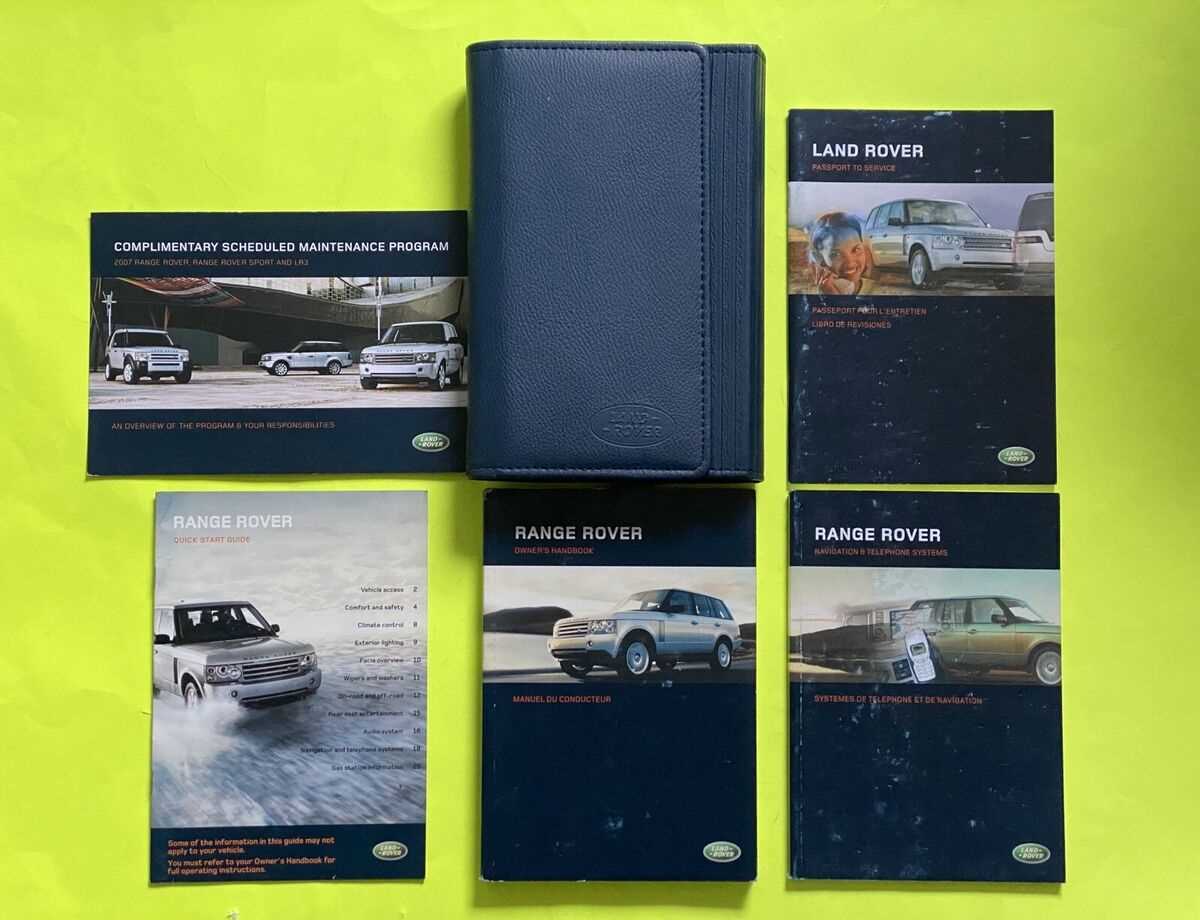 2007 range rover sport owners manual