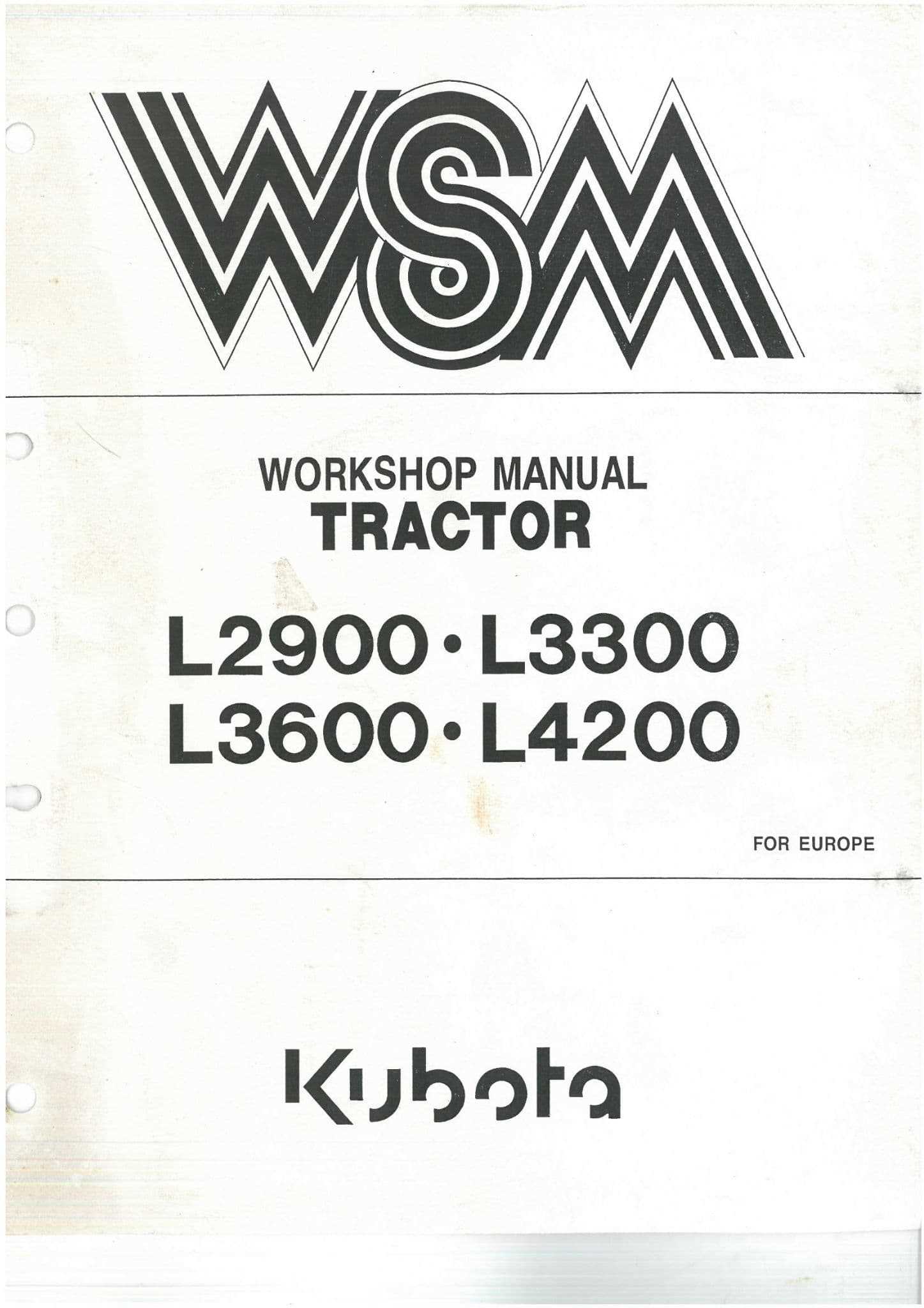 kubota l4200 owners manual