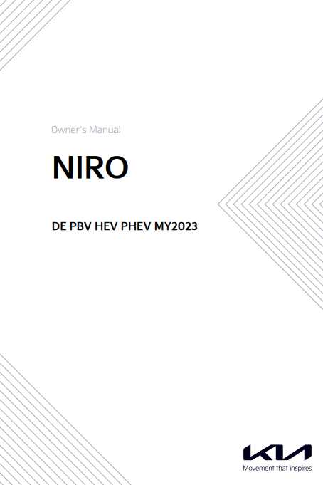 2020 kia niro phev owners manual