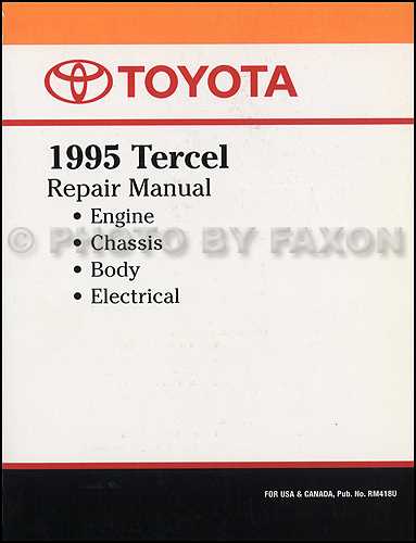 1995 toyota tercel owners manual