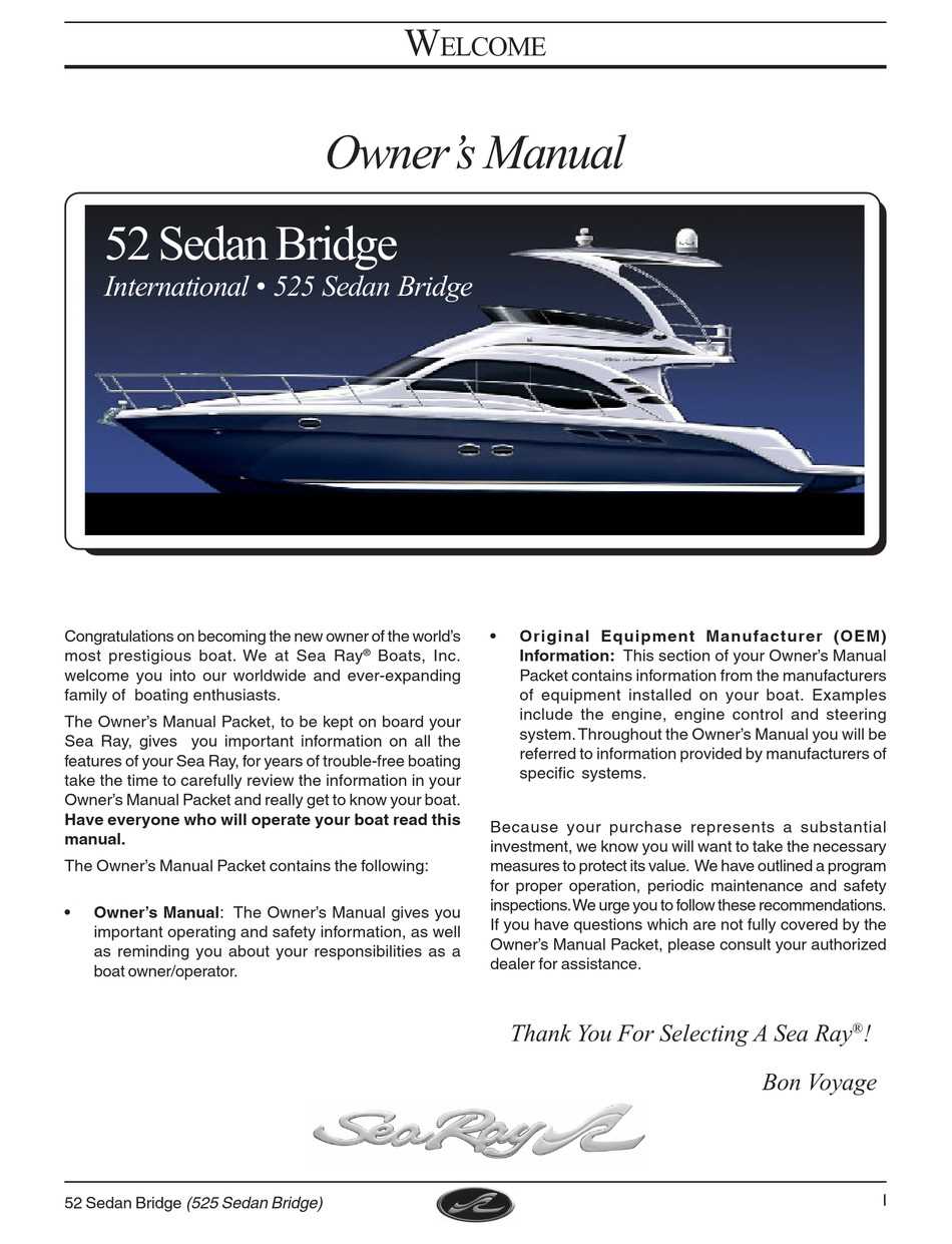 2005 sea ray 240 sundeck owners manual