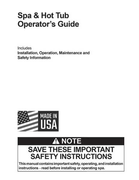 dynasty spa owners manual