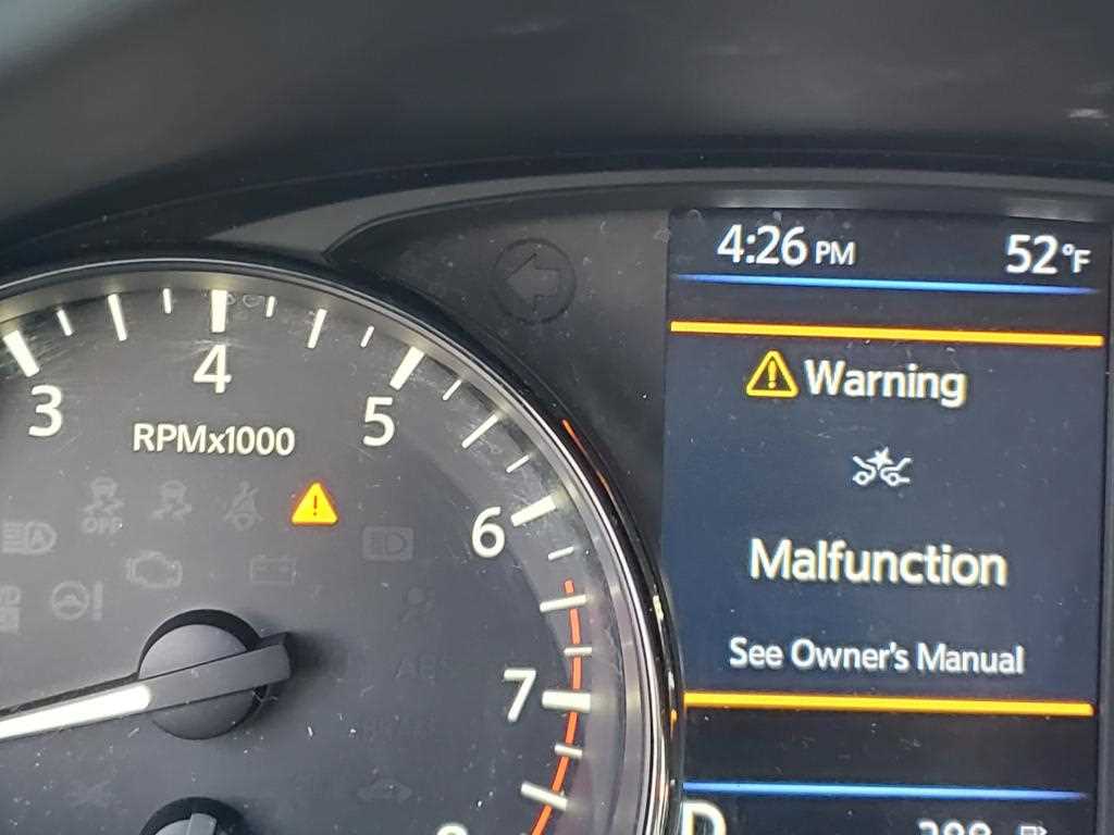 2018 nissan sentra warning malfunction see owners manual