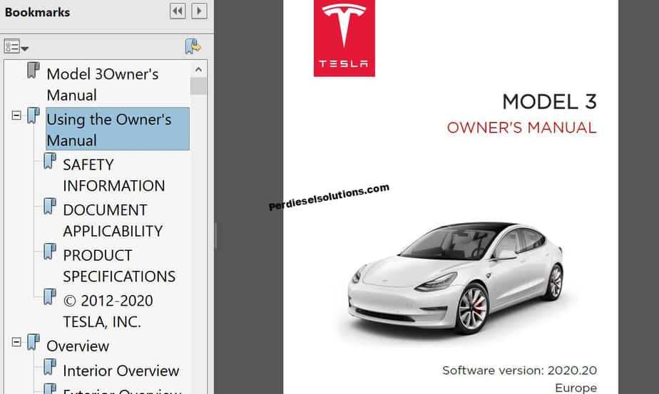 owners manual tesla model s