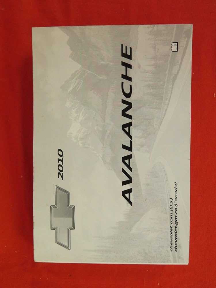 2010 chevy avalanche owners manual