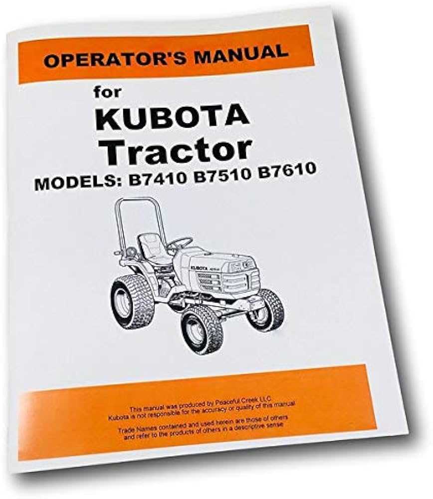 kubota b7510 owners manual