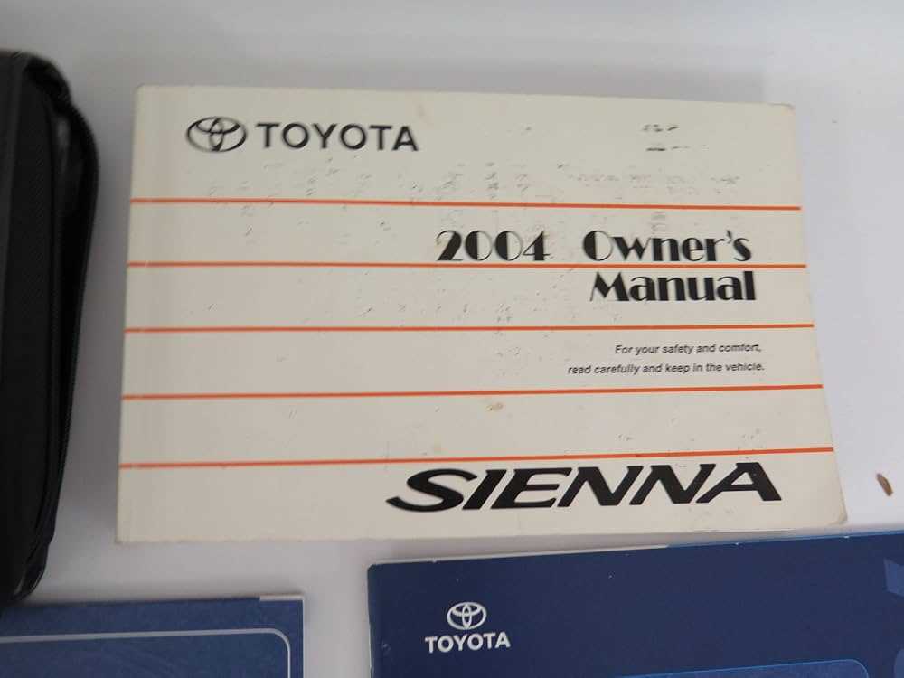 2004 toyota sienna xle owners manual