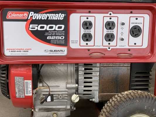 coleman powermate 6250 owners manual