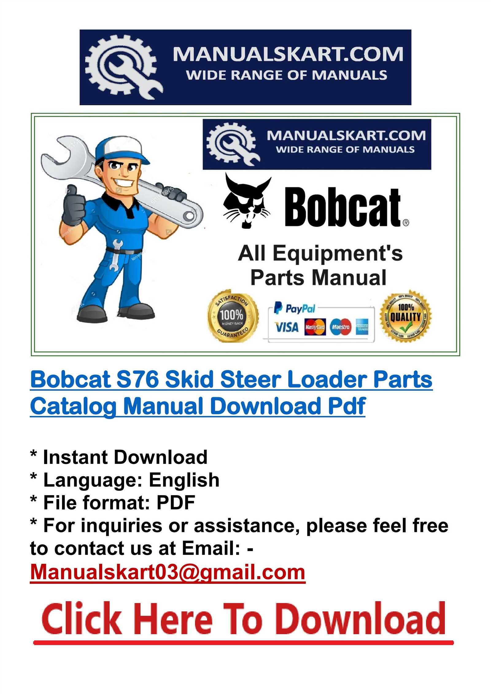 bobcat s76 owners manual