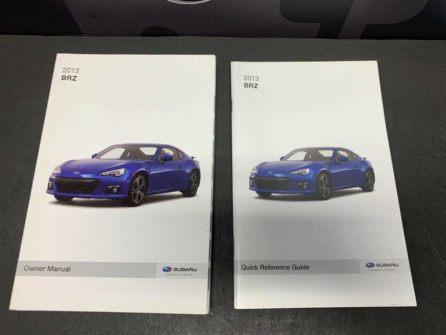 2013 subaru brz owners manual