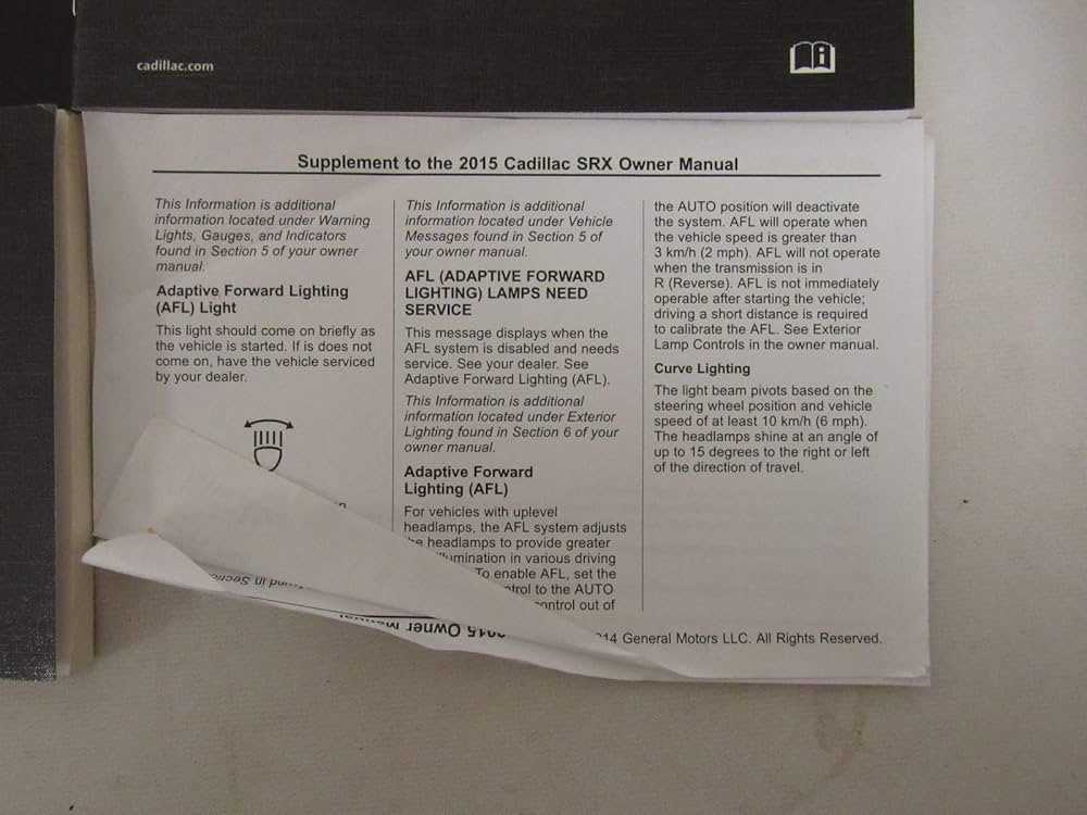 2015 srx owners manual