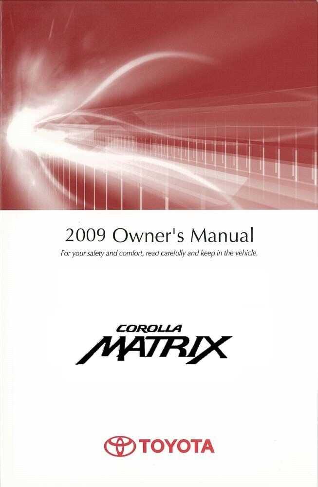 2008 toyota matrix owners manual