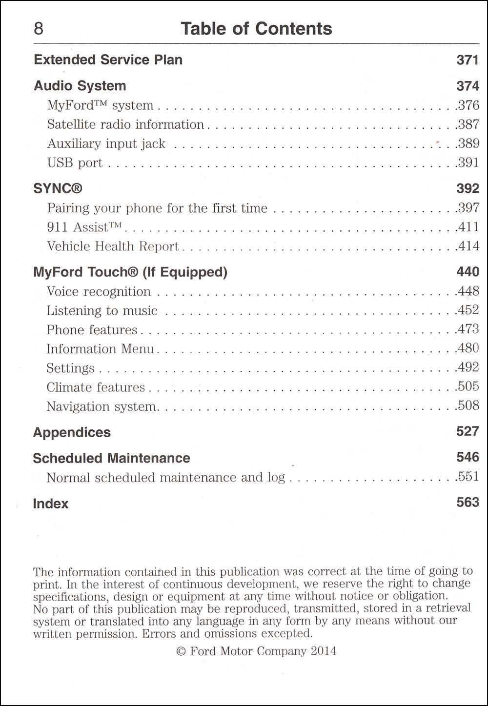 2015 ford taurus owners manual