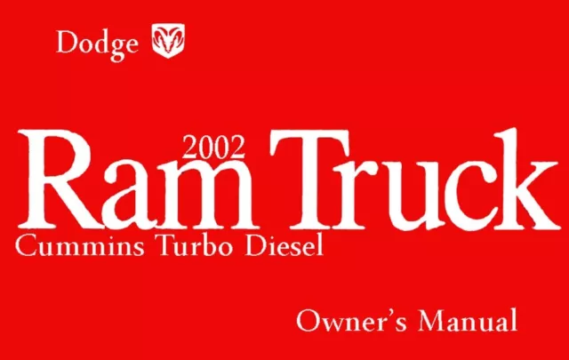 2002 dodge ram owners manual