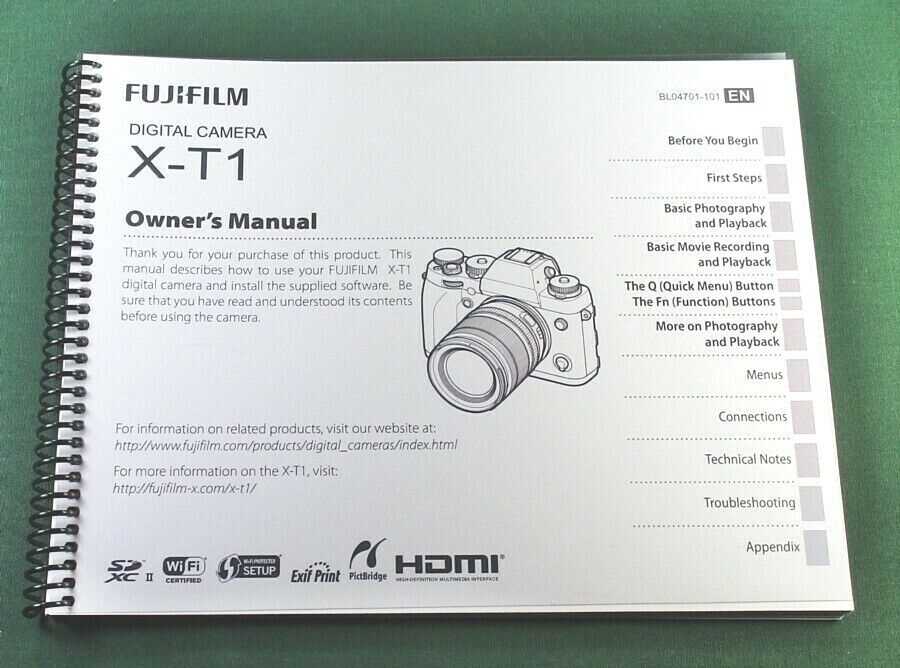 fuji xt1 owners manual