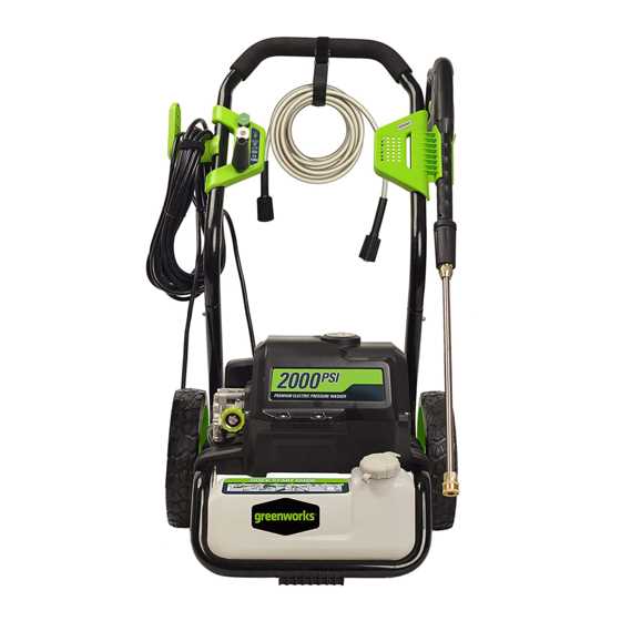 greenworks pressure washer owners manual