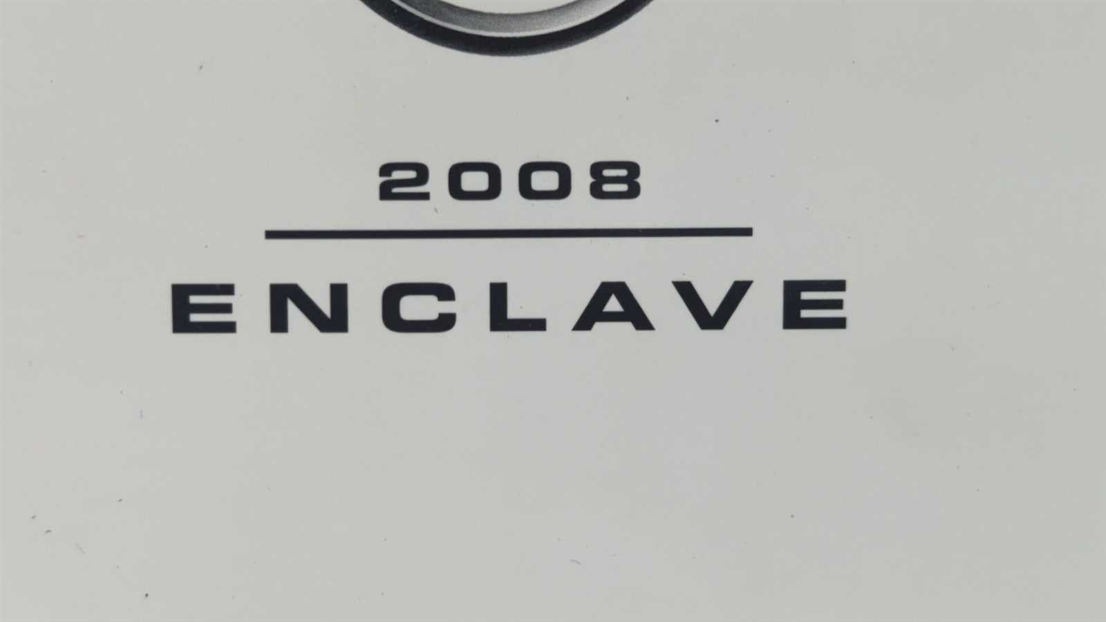 2008 buick enclave owners manual