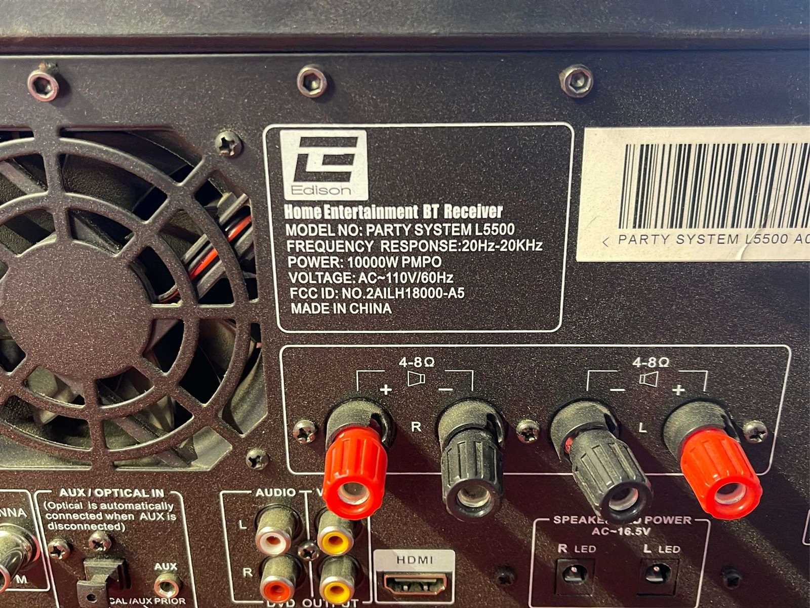 edison party system 350 owners manual