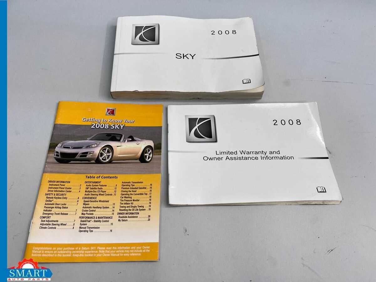 2009 saturn sky owners manual