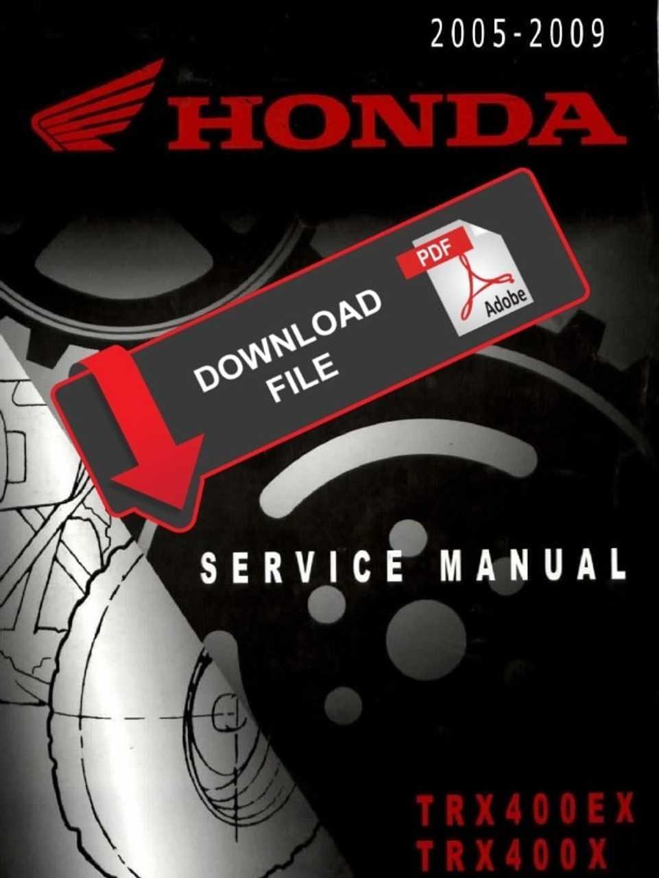honda 400ex owners manual
