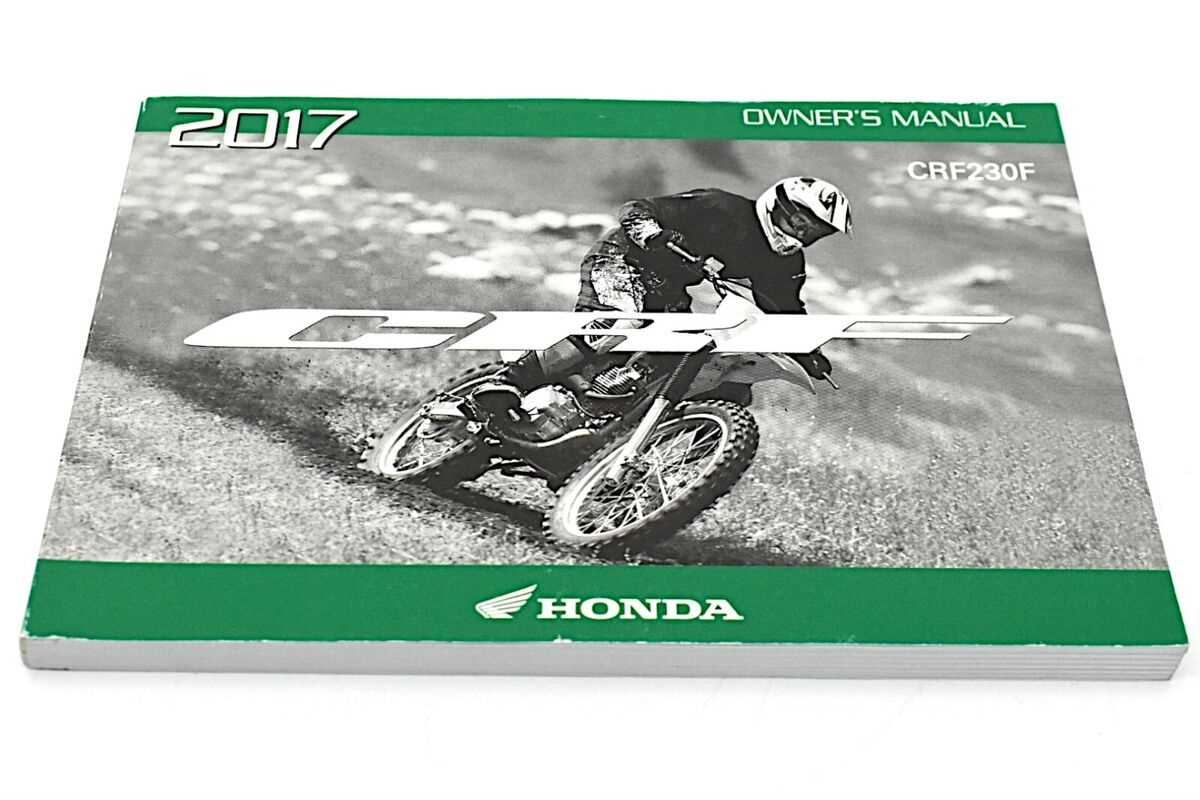 honda crf230f owners manual