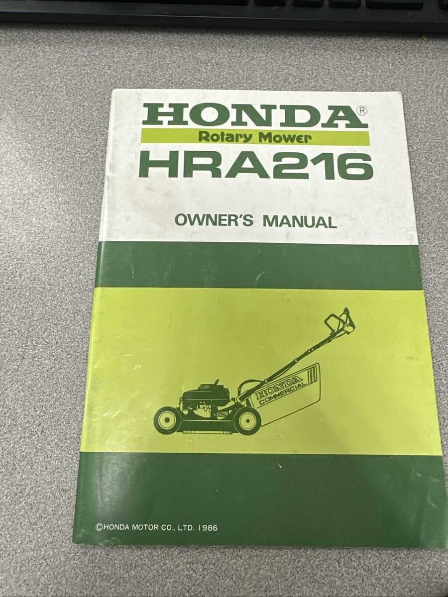 honda hrr216k9vkaa owners manual