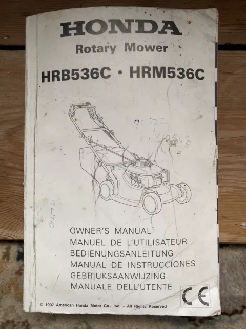 honda mower owners manual