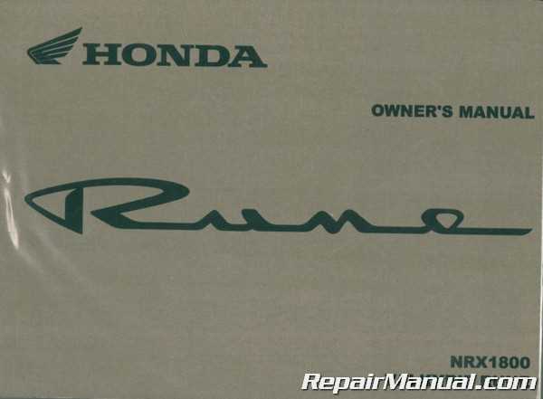 honda rune owners manual
