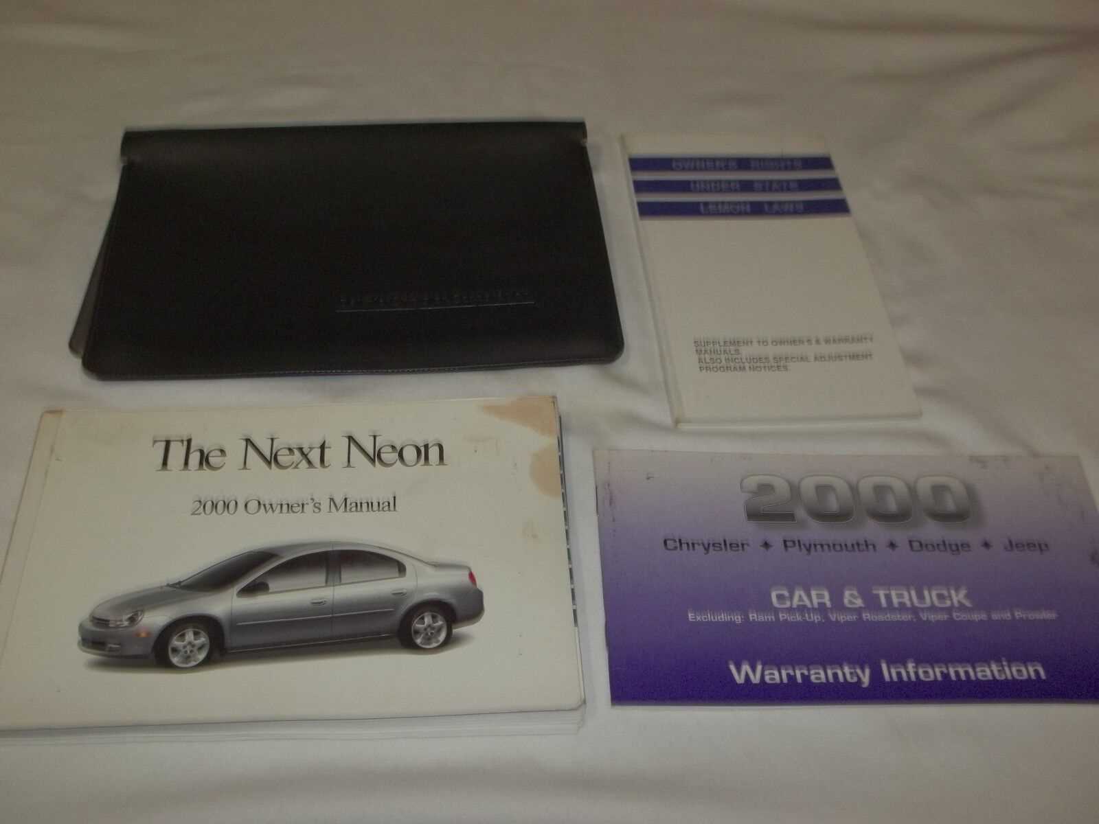 2000 plymouth neon owners manual