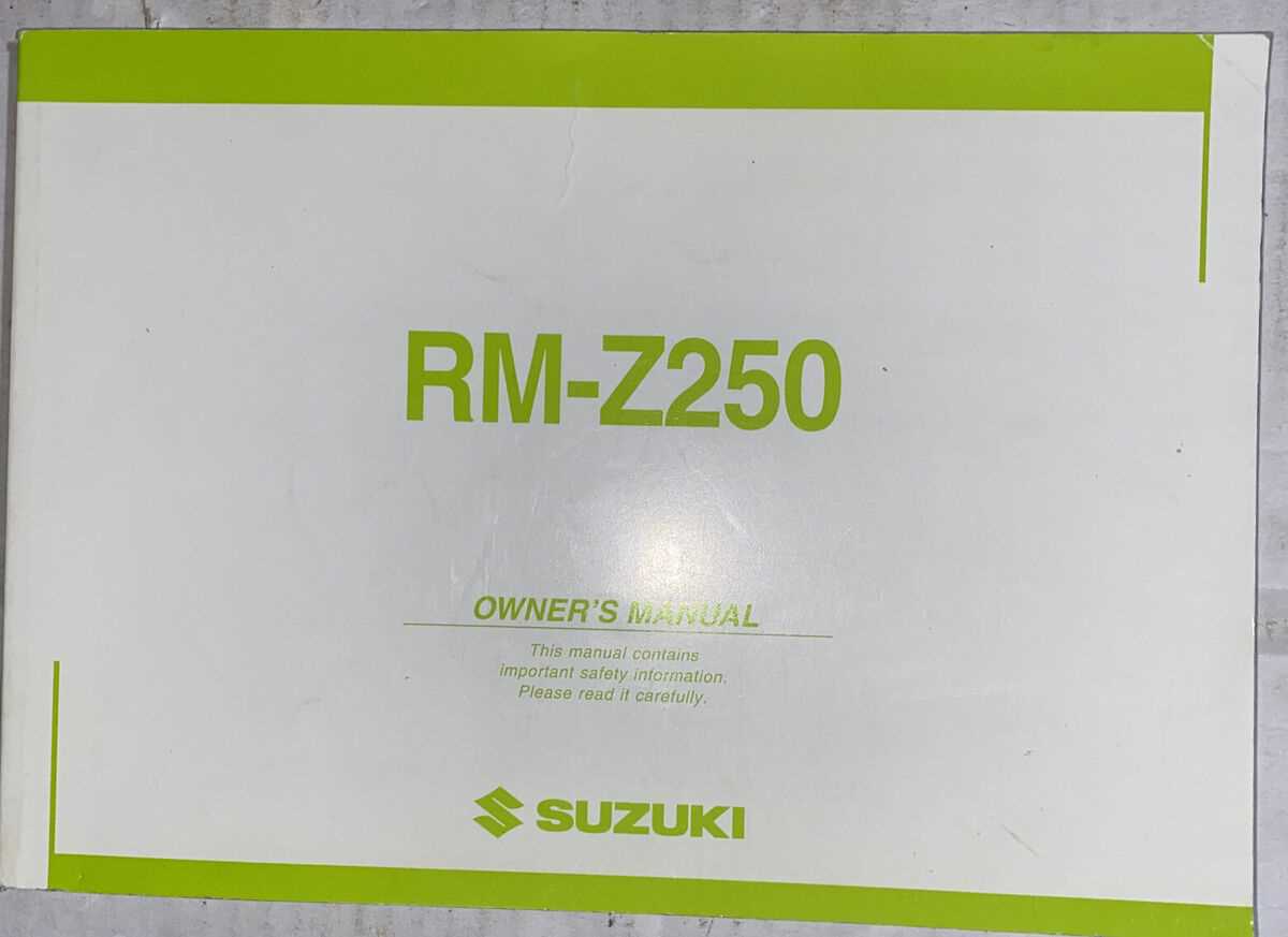 2016 rmz 250 owners manual