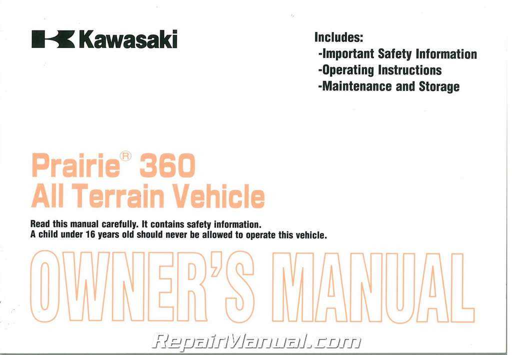 2003 kawasaki prairie 360 owners manual