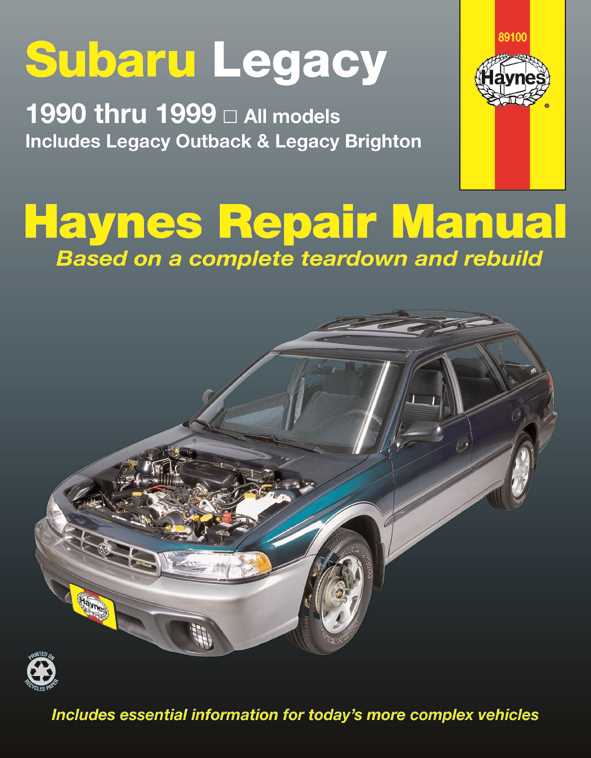 1998 subaru legacy owners manual