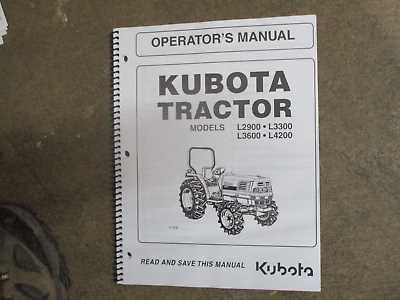 kubota l4200 owners manual