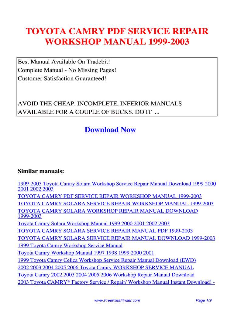 toyota camry owners manual