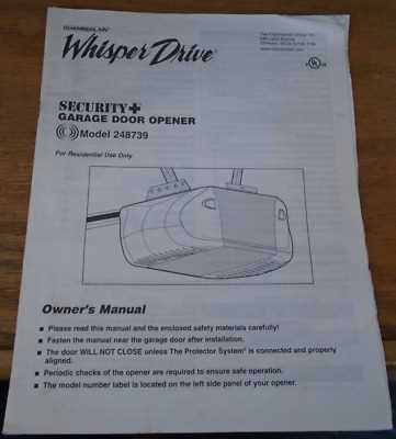 chamberlain whisper drive owners manual