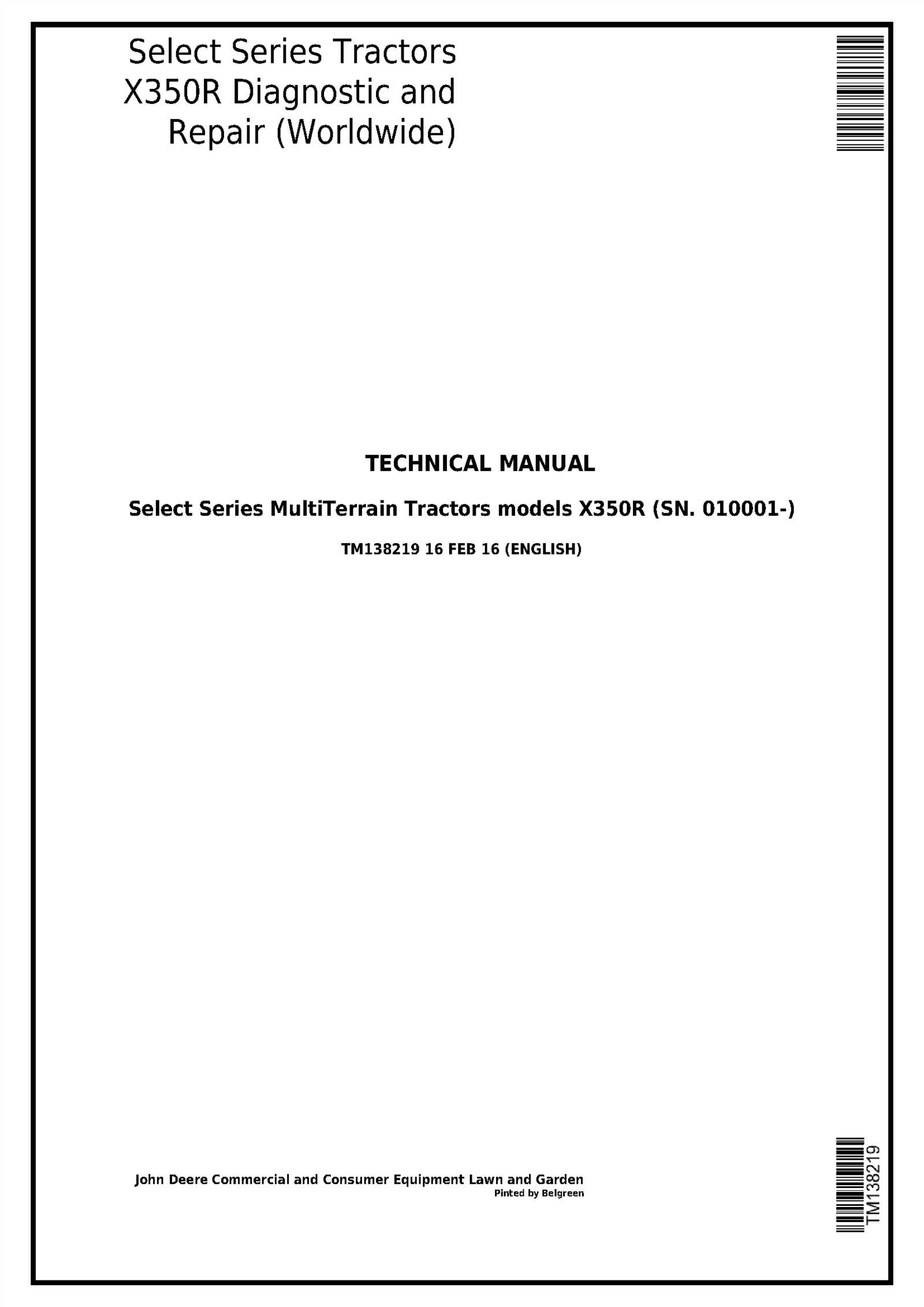 john deere x320 owners manual