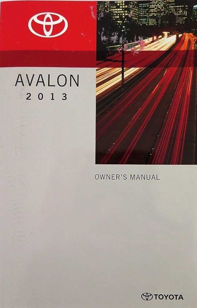 2013 toyota avalon limited owners manual