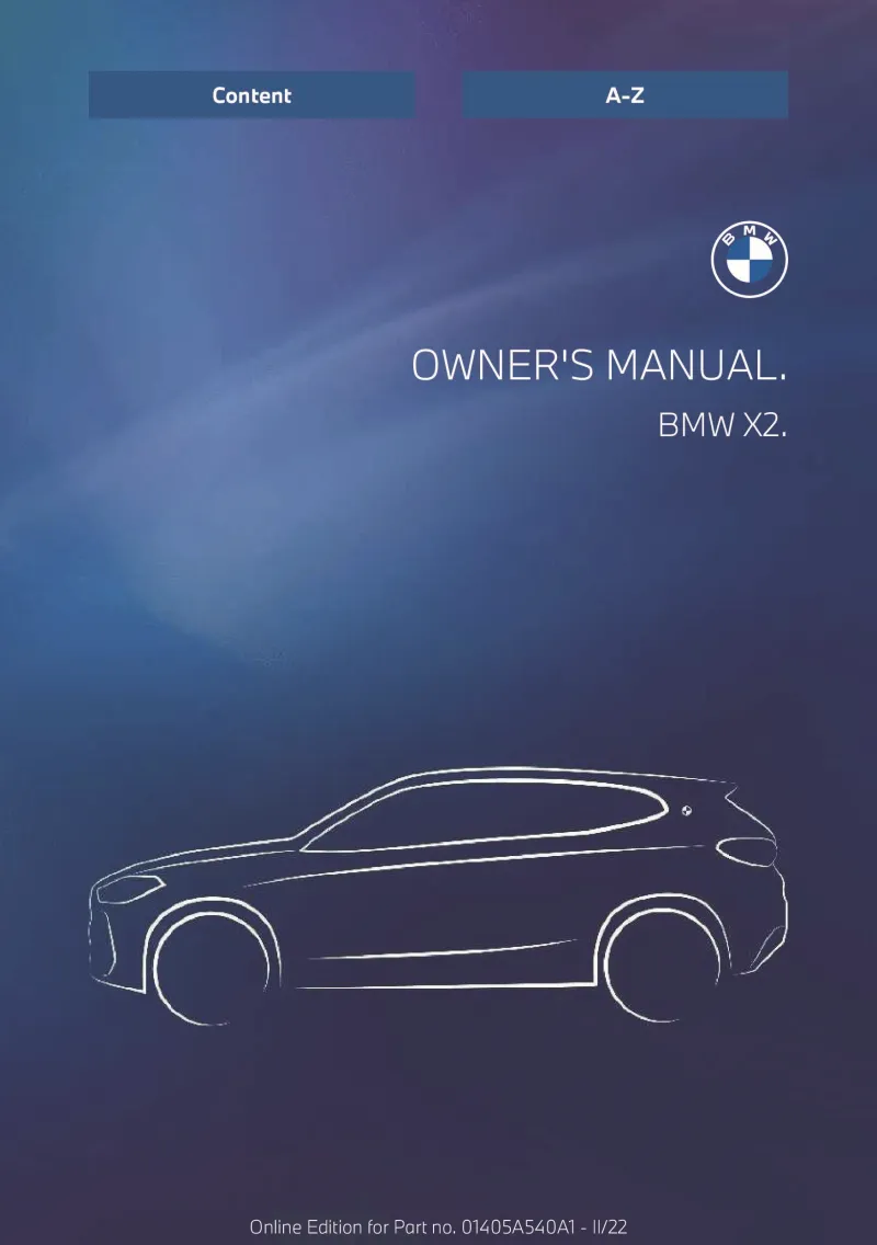 bmw x2 owners manual