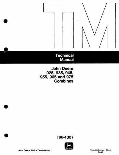john deere 955 owners manual