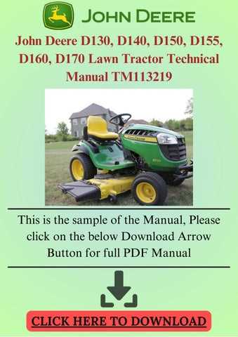 john deere d140 owners manual