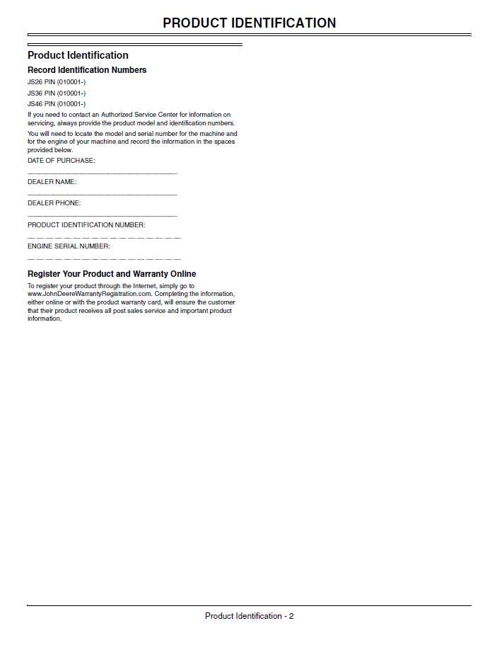 john deere js46 owners manual