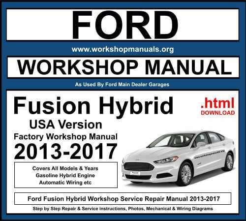 ford fusion hybrid 2013 owners manual