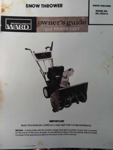 craftsman 26 snowblower owners manual