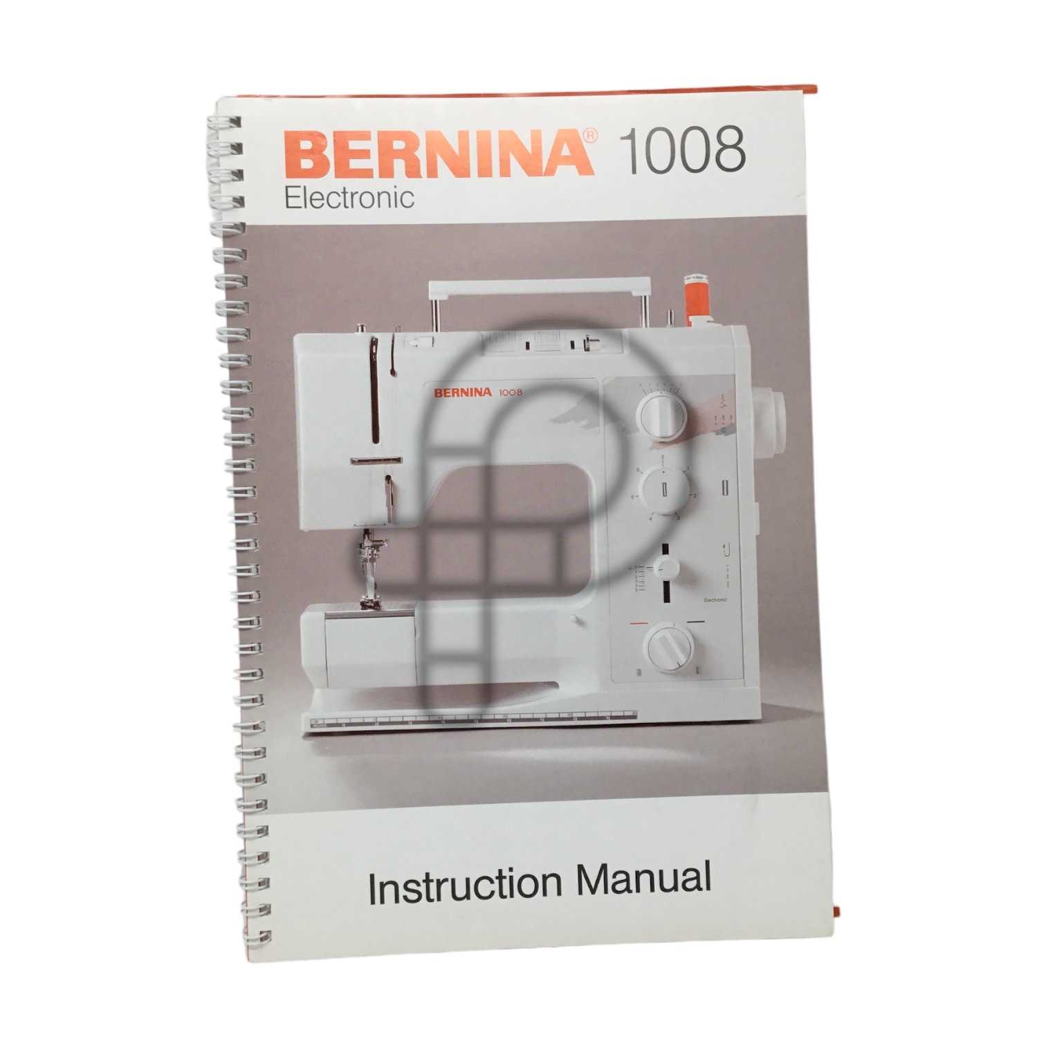 bernina 1008 owners manual