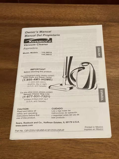 kenmore model 116 owners manual